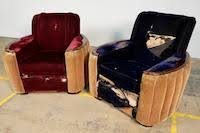 Vintage Art Deco Sofa & Chair Pair Set - Sofas - Sweet Modern, Akron, OH