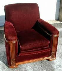 BEST* ART DECO VELVET MOHAIR & CARVED OAK TRIM CHAIR | #17400358
