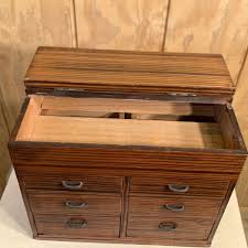 Old or Antique Japanese Zebra Wood Box Signed | eBay