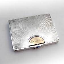 Art Deco Compact Blackinton Sterling Silver Gold Filled Semicircle Lorraine | eBay