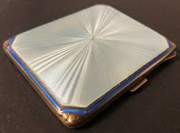 1948 British (Birmingham, Adie Brothers) Blue Guilloche Enamel Cigarette Case | eBay