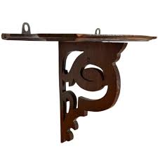 Antique French Small Wooden Wall Hanging Shelf Brown Wood Ornate Shelf Rack Mounted Display Circa 1920's / EVE - Etsy