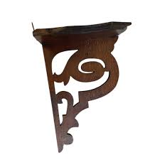 Antique French Small Wooden Wall Hanging Shelf Brown Wood Ornate Shelf Rack Mounted Display circa 1920's | European Vintage Emporium