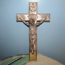 Vintage 1953 Metal Batesville Casket Co Magnetic Crucifix Batesville Indiana 14" Tall Metal Cross - Marked Patent Applied For - Etsy UK