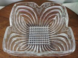 Vintage Square Crystal Serving Bowl 8.25"W | eBay