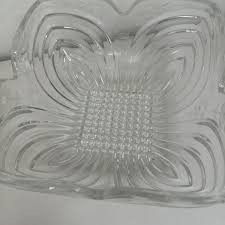 Vintage Genuine Handcut 24% Lead Crystal Square Bowl Made In ...