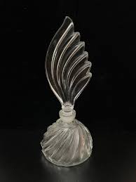 Vintage Glass Perfume Bottle, Elegant Flare Stopper, Art Deco ...