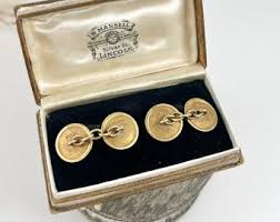 Antique 18ct Gold & Platinum Stamped, 1920's Art Deco Round Cufflinks - Etsy