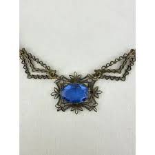 Art Deco Cobalt Blue Czech Glass Necklace – Pigeon Squared