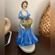 Japan | Accents | Japan Floral Basket Maiden Porcelain ...
