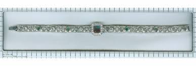 High Guality Platinum Art Deco Bracelet With 140 Diamonds ...