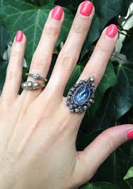 Sapphire & Diamond Hidden Locket Ring – Bell and Bird