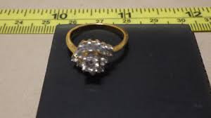 Vintage 18KT GE Gold Ring Cluster Swirl Setting CZ Sz 6 | eBay