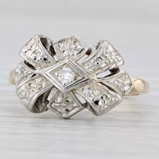 2Ct Art Deco Vintage Style 14K Gold FN Lab Created Diamond ...