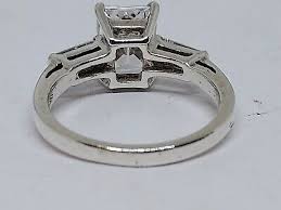 Ladies SterlingSilver Emerald Cut Engagement Ring 3 Stone Ring sz 6 | eBay