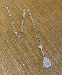 GIA 1.12 ct Pear Shape Diamond F-SI1 in Platinum/18kWG ...