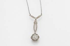 Art Nouveau Necklace With Diamonds, Circa 1900. - Etsy