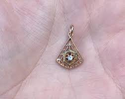 Vintage Solid 14k Rosey Gold Diamond Stick Pin Conversion ...