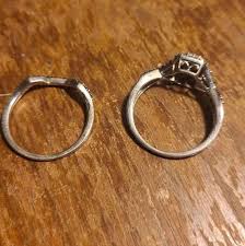 Blue/White Diamond Wedding Ring Set