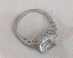 Large White Sapphire and Sterling Silver Rings Size 6 1/2 - Etsy