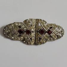 Coro | Jewelry | Vintage Art Deco Coro Rare Duette Brooch Pin Ruby Red Estate Antique 3s | Poshmark