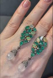 925 Sterling Silver Earrings, Natural Fire Opal & Rainbow ...