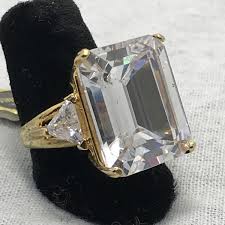 Vintage 18K GE Yellow Gold and Clear Cubic Zirconia's In ...