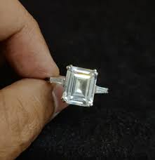 5ct Simulated Emerald Diamond Elizabeth Taylor Inspired ...