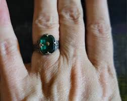 Art Deco Era Green Stone & Marcasite Sterling Silver Tulip Ring-1920s - Etsy