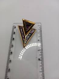 Vintage 80's Abalone Butler Earrings Art Deco Style High ...