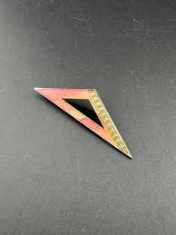 Art Deco Black & Pink Enamel Diamanté Brooch: Pierre Bex ...