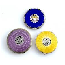 Fine Antique Guilloche Enamel and Silver Plique a Jour ...