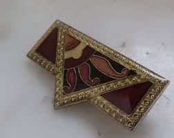 Vintage Art Deco Style Bar Brooch: Geometric Pin - Etsy Canada