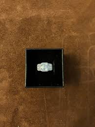 Triple Asscher Cut CZ Sterling Ring jewelry lot b - Size 5 ...