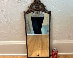 Art Deco Wood Backed Etched Mirror - Etsy