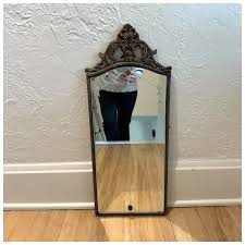 Art Deco Wood Backed Etched Mirror. For Sale at Ruby Lane