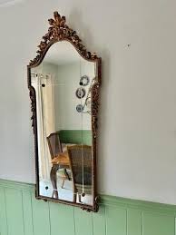 Rare Antique Gold Leaf Finish Wall Mirror Stunning Handcrafted Frame | eBay