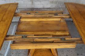 Guy Chaddock French Country Distressed Pine Extendable Round Dining Table