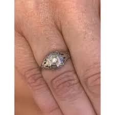 Jewelry | Antique Intricate White Gold Diamond Ring Deco | Poshmark