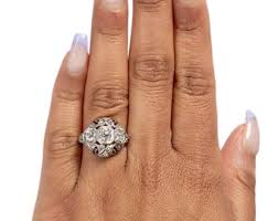 Circa 1920 Art Deco Platinum 1.25ct Old European Brilliant Diamond Engagement Ring - VEG#1641 - Etsy