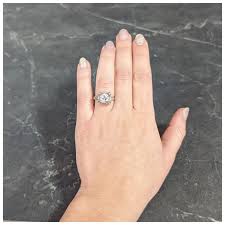 Art Deco 2.53 CTW Old European Cut Diamond Platinum Filigree . For Sale at Ruby Lane