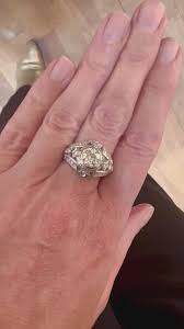 Engagement Rings - Art-Deco Style Diamond White Gold Ring. – Les Pierres de Julie