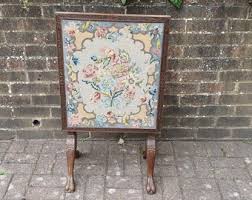 Large Vintage Mahogany and Still Life Tapestry Fire Screen - Etsy