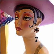 Gold n Black Flower 1970s Retro Vintage Pierced Earrings | GreatVintageJewelry