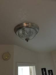 Hampton Bay 13 in. 2-Light Satin Nickel Flush Mount with Clear Glass Shade F474NK02G5391CE - The Home Depot