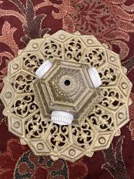 Spanish Revival Romance Art Deco Flush Mount Ceiling Light 3 Bulb 1920 | eBay