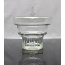 Art Deco Heavy Glass Stepped Form Lidded Pot - Etsy