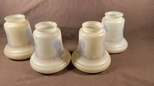 4 Matching Antique Art Deco Arts Crafts Glass Lamp Light Shade 2 1/4" Fitter | eBay