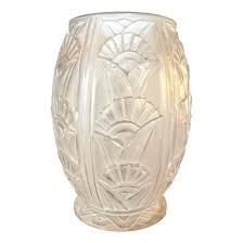 Art Deco Vase with Floral Decoration | Chairish