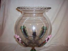 ANTIQUE VINTAGE FISH BOWL TANK AQUARIUM HOLDER LIGHT HOUZE GLASS ART DECO | eBay